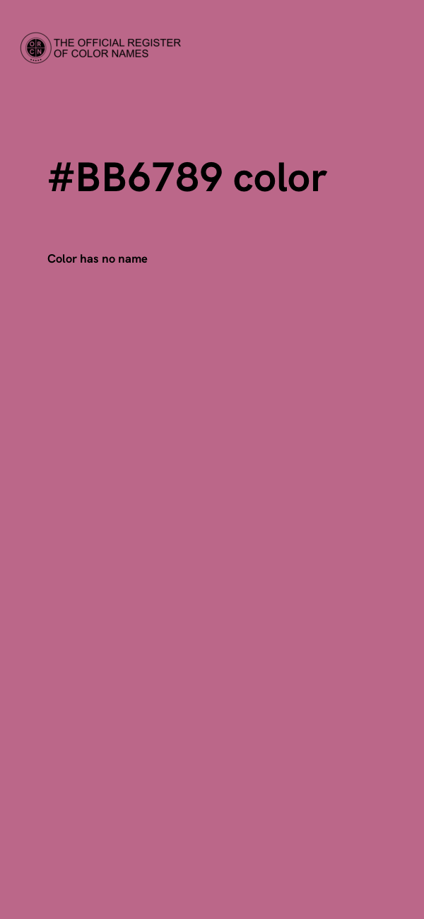 #BB6789 color image