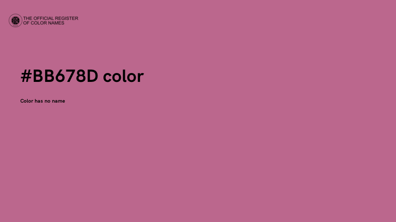 #BB678D color image