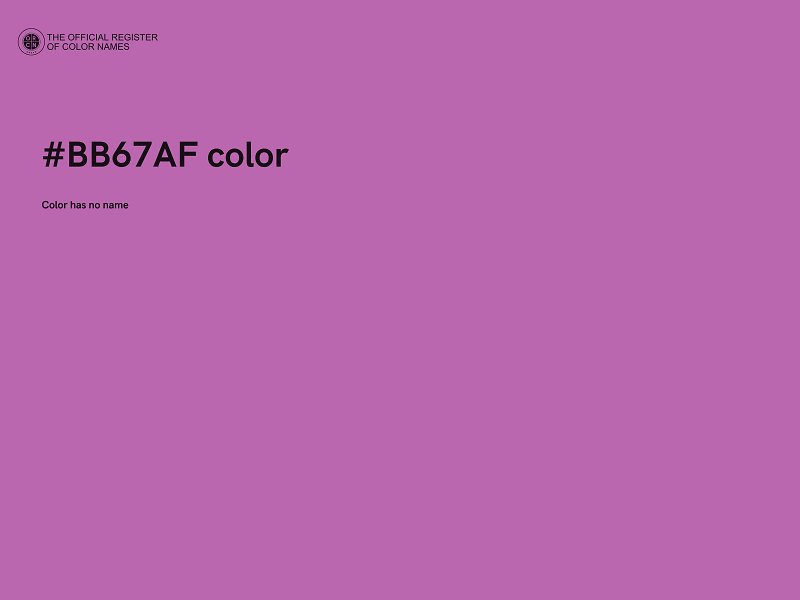 #BB67AF color image