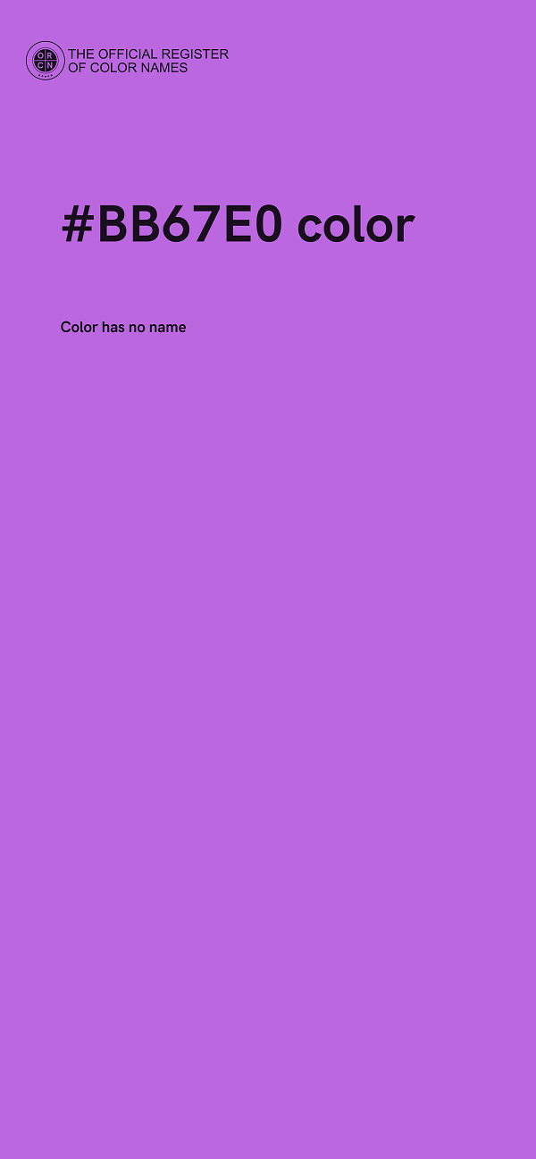#BB67E0 color image