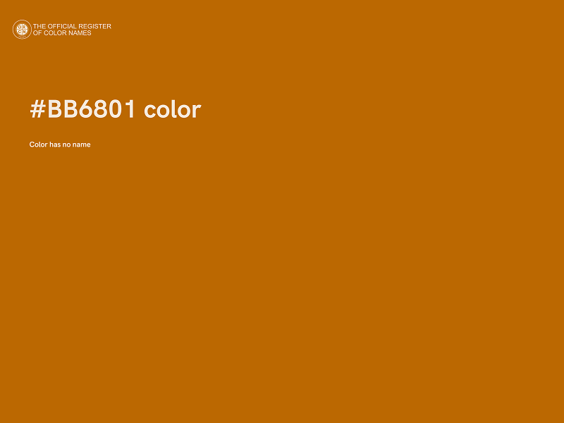 #BB6801 color image