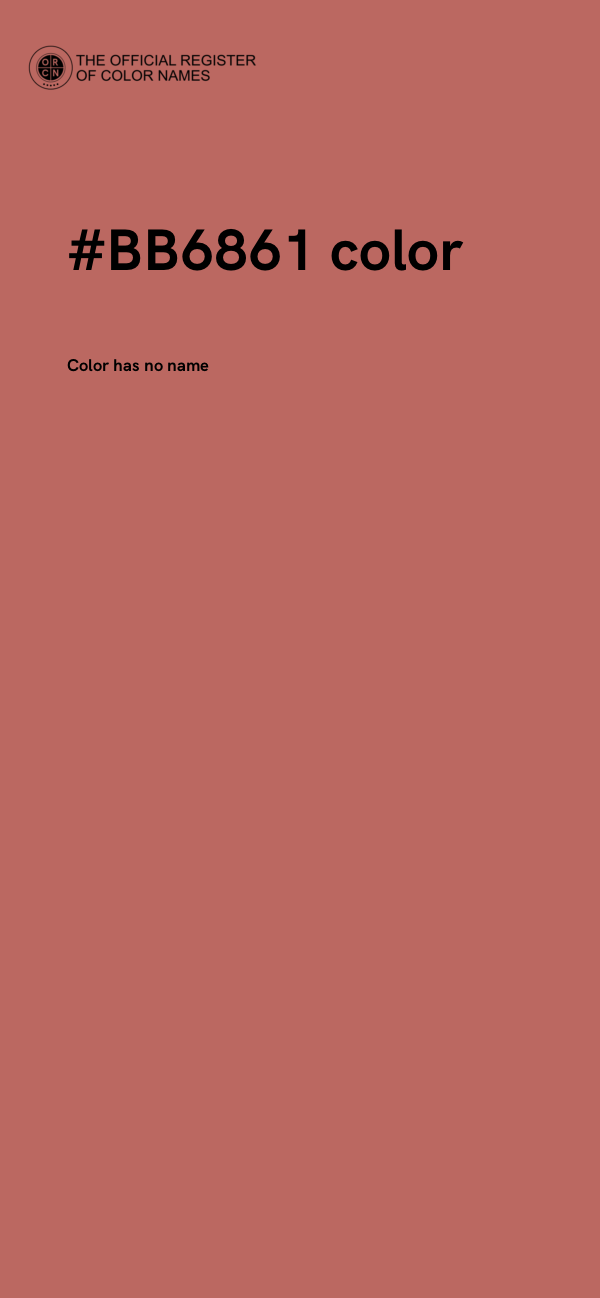 #BB6861 color image