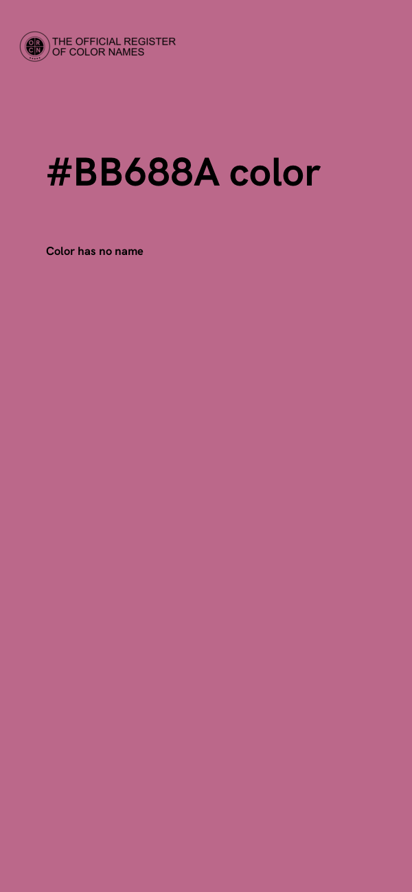 #BB688A color image