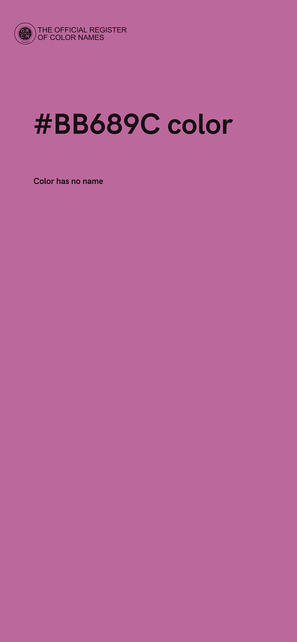 #BB689C color image