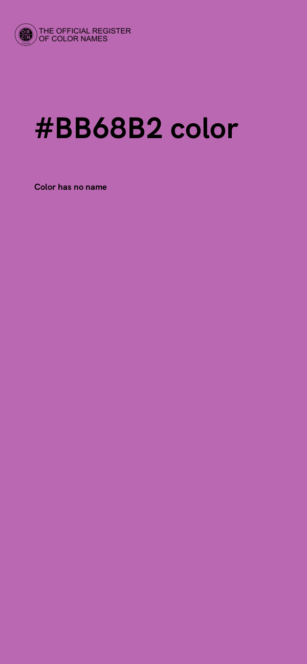 #BB68B2 color image