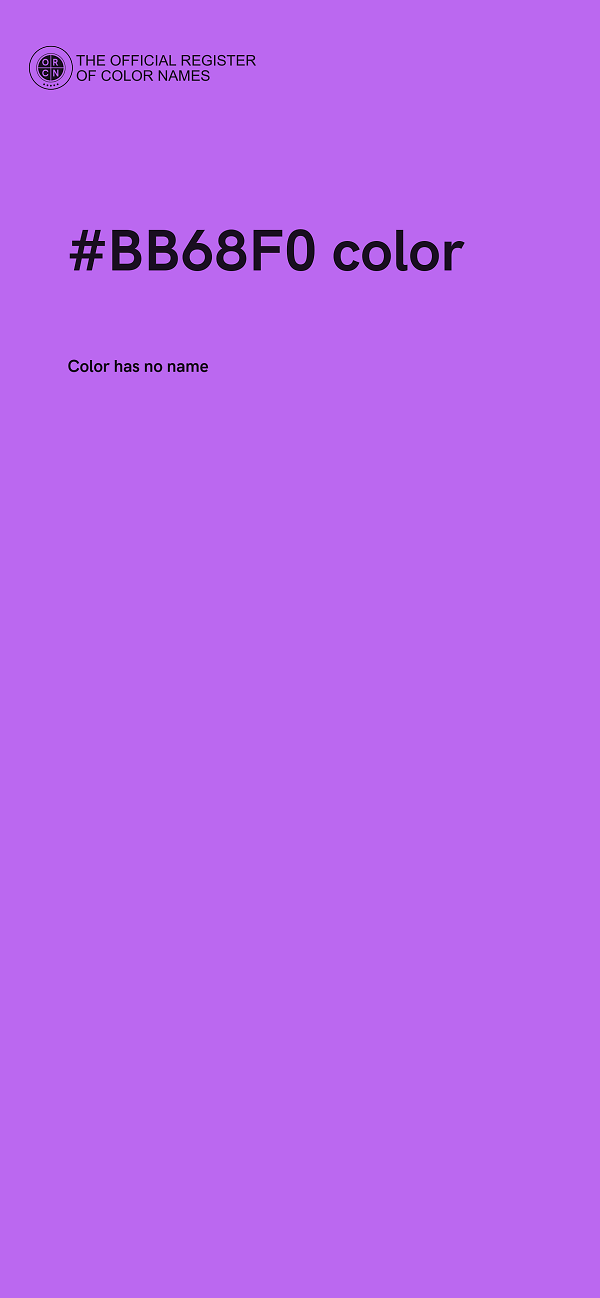 #BB68F0 color image