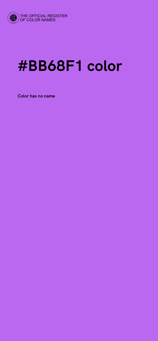 #BB68F1 color image