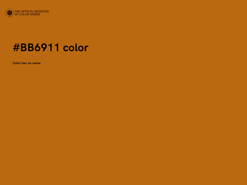 #BB6911 color image