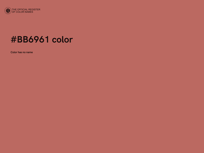 #BB6961 color image
