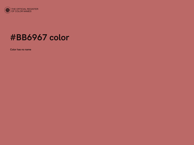 #BB6967 color image