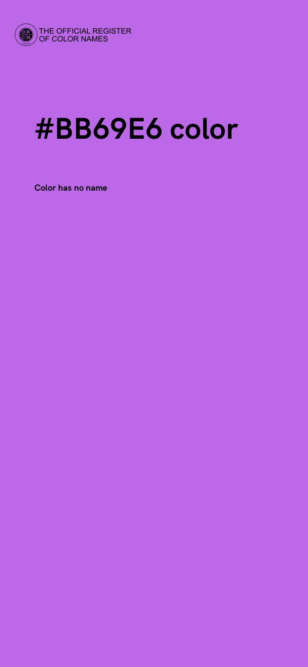 #BB69E6 color image