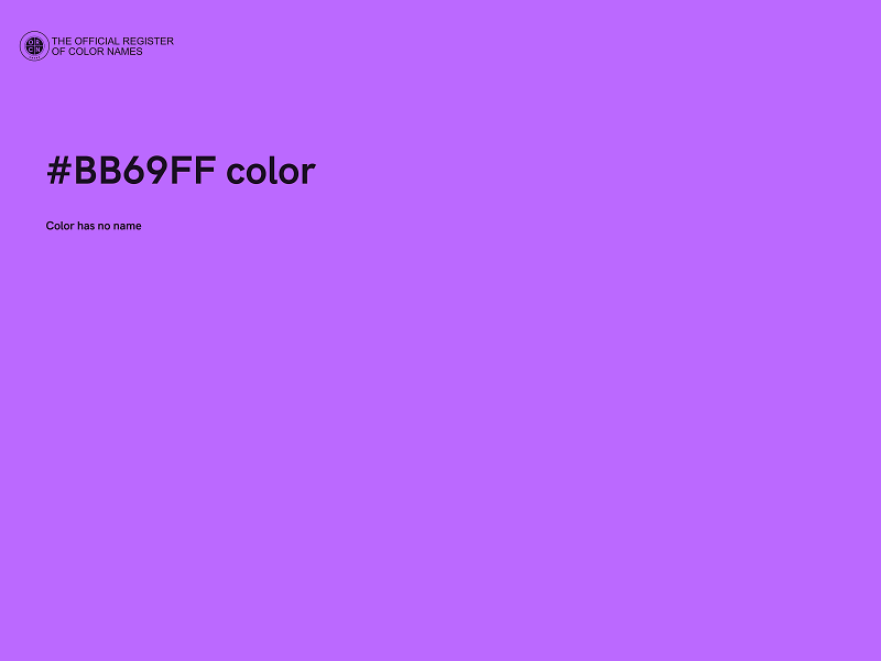 #BB69FF color image