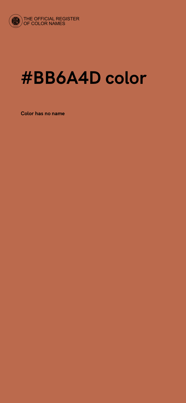 #BB6A4D color image