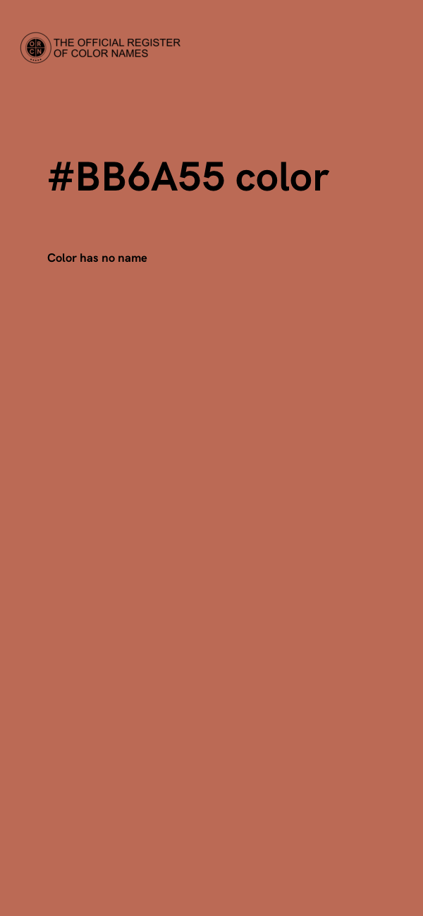 #BB6A55 color image