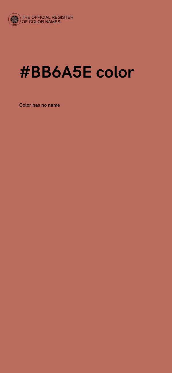 #BB6A5E color image
