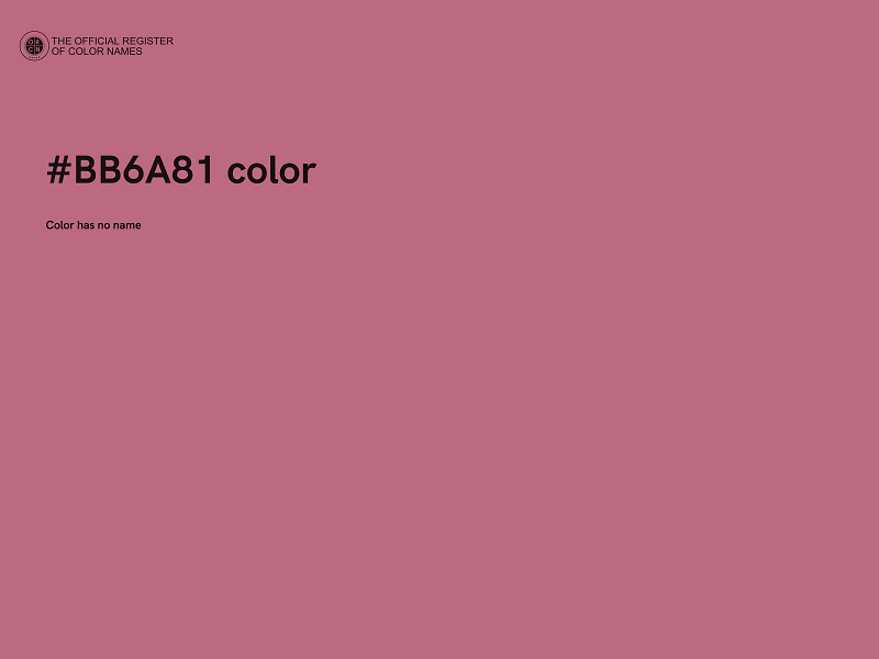 #BB6A81 color image