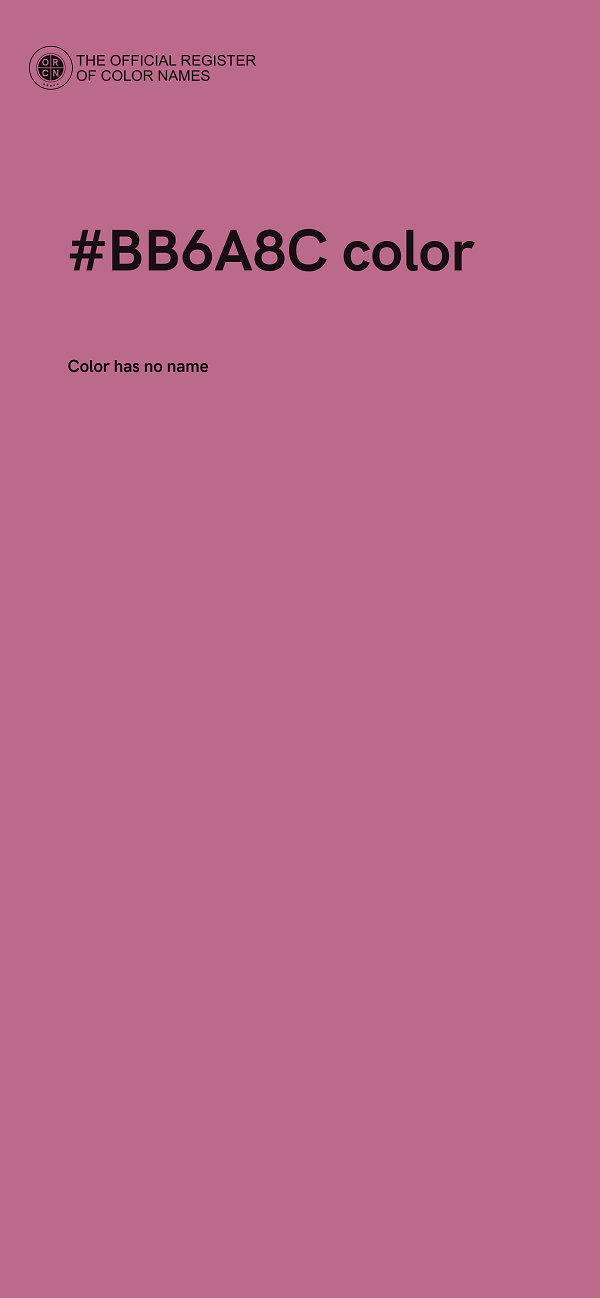 #BB6A8C color image