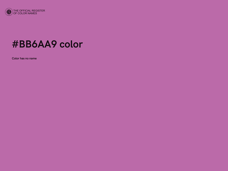 #BB6AA9 color image