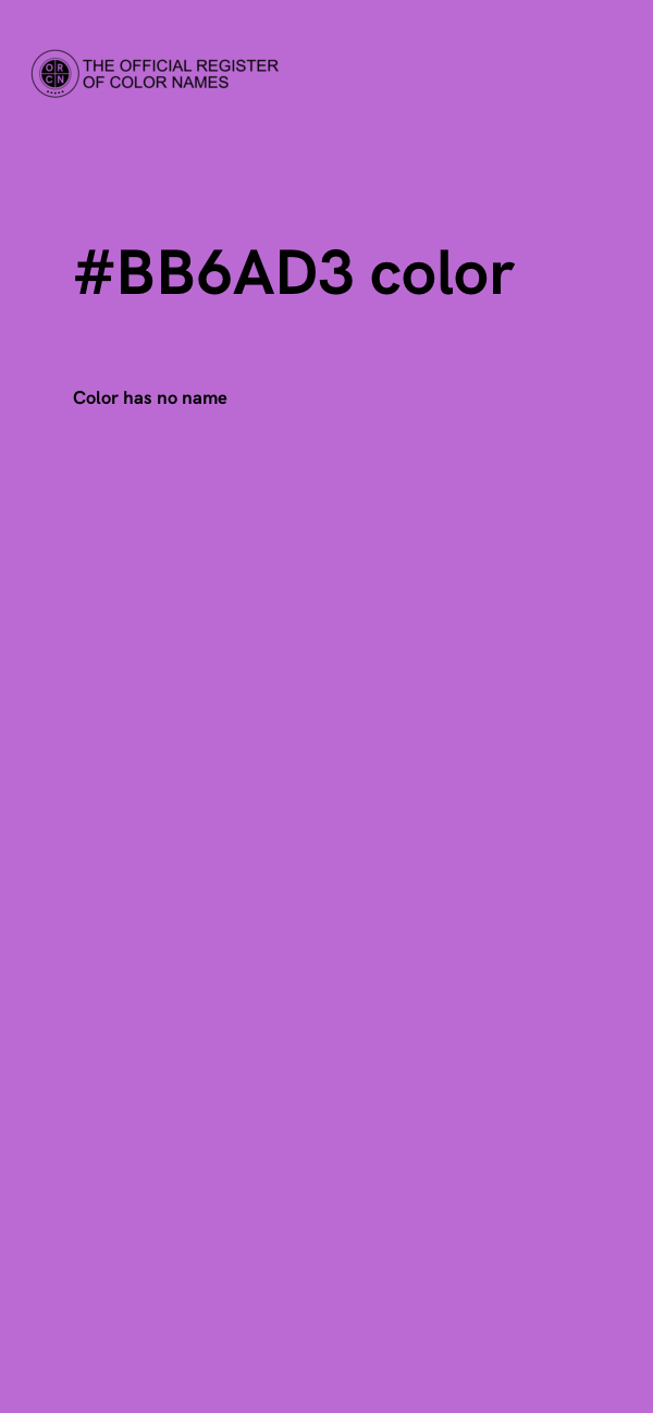 #BB6AD3 color image