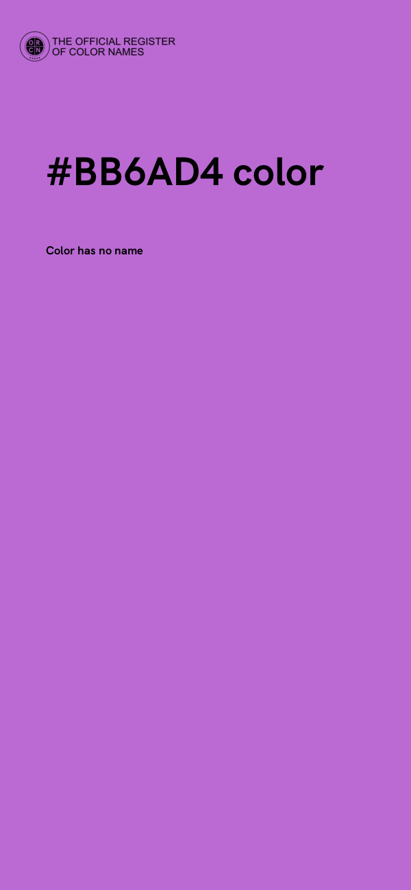 #BB6AD4 color image