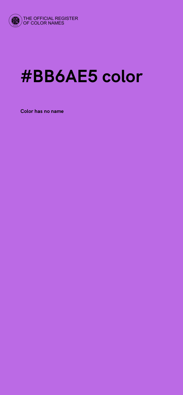 #BB6AE5 color image