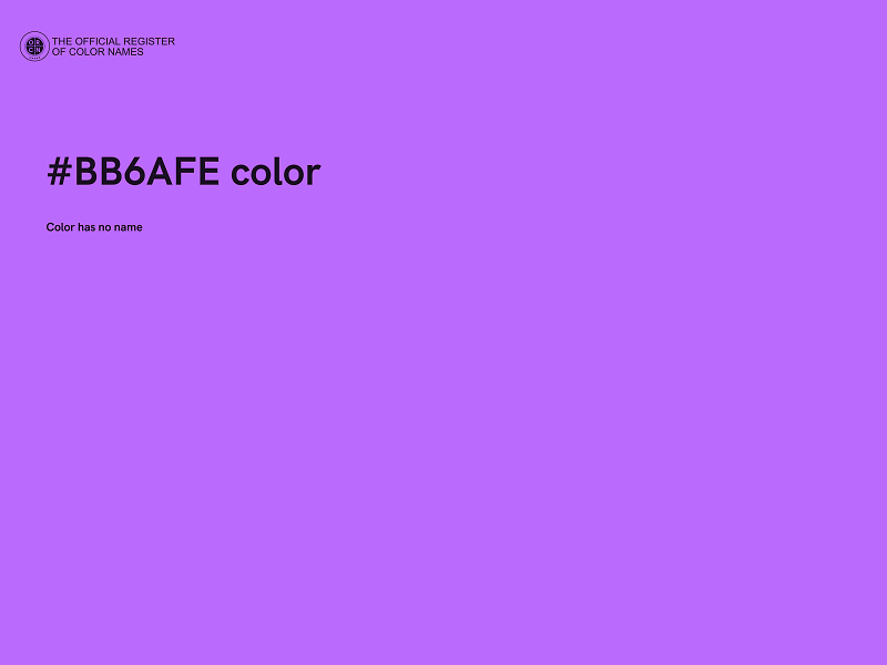 #BB6AFE color image