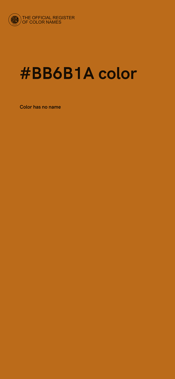 #BB6B1A color image