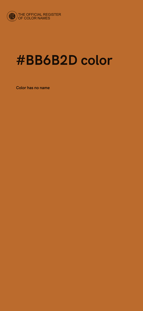#BB6B2D color image