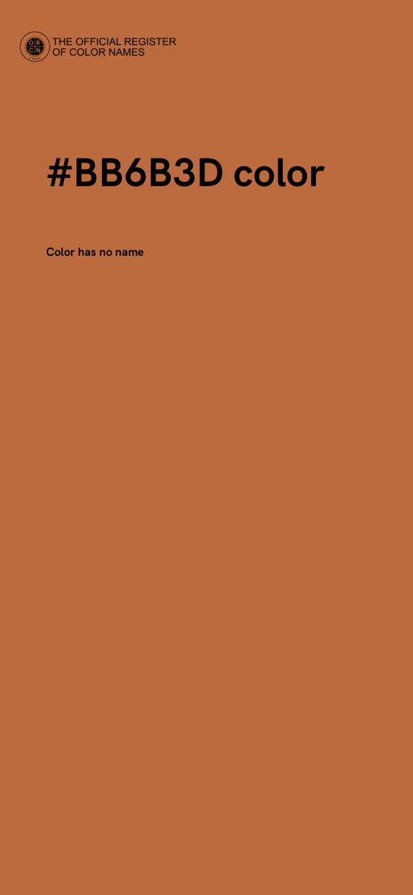 #BB6B3D color image
