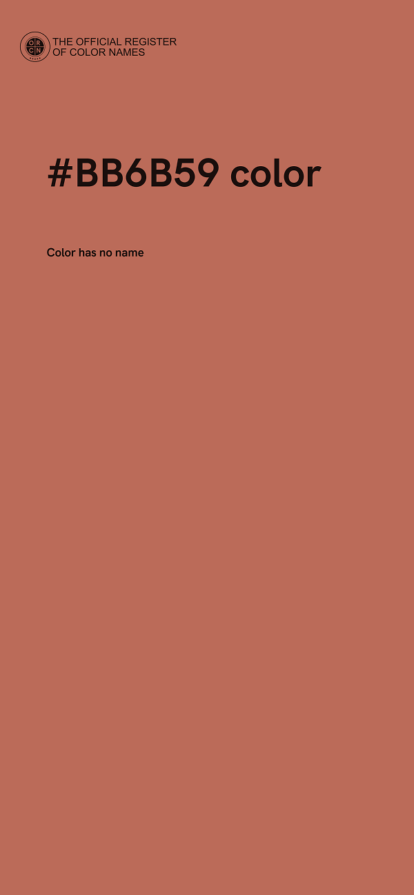 #BB6B59 color image