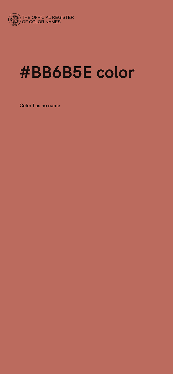 #BB6B5E color image