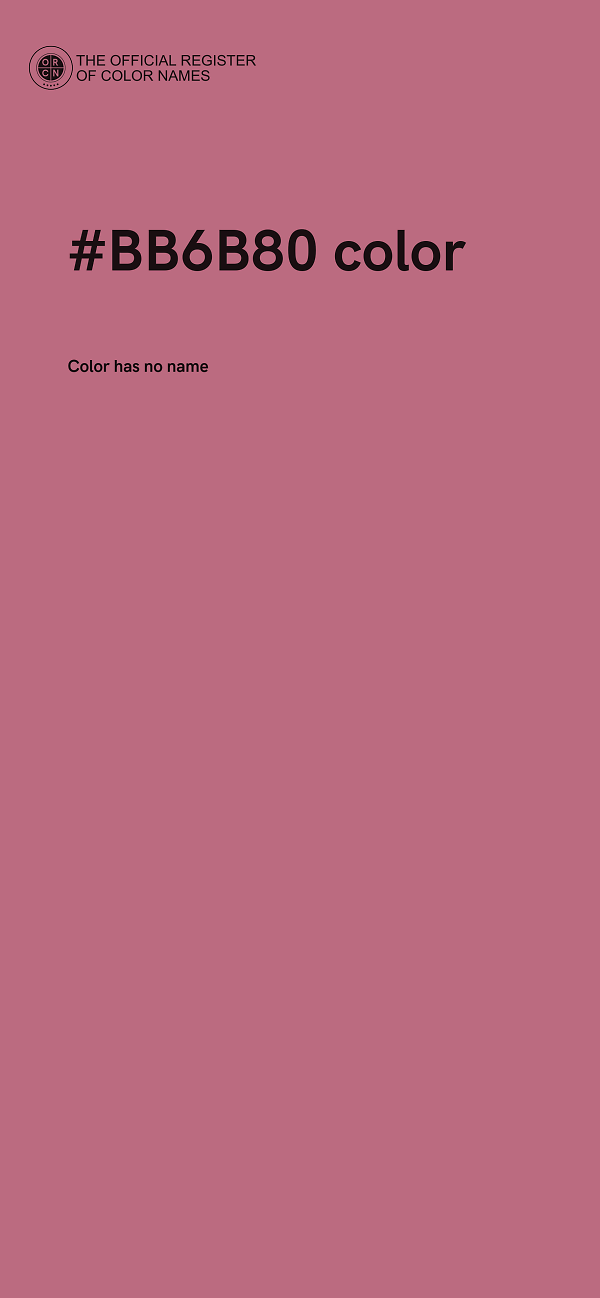 #BB6B80 color image