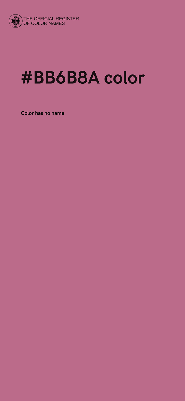 #BB6B8A color image