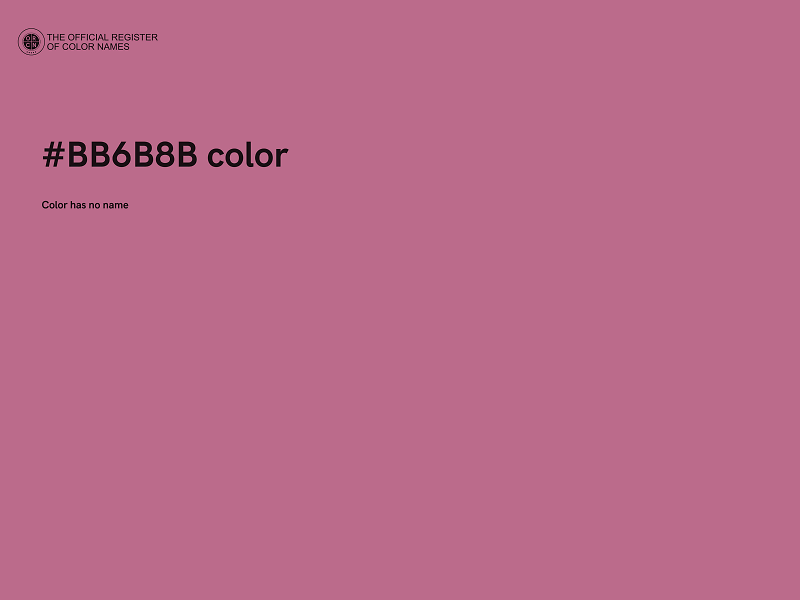 #BB6B8B color image