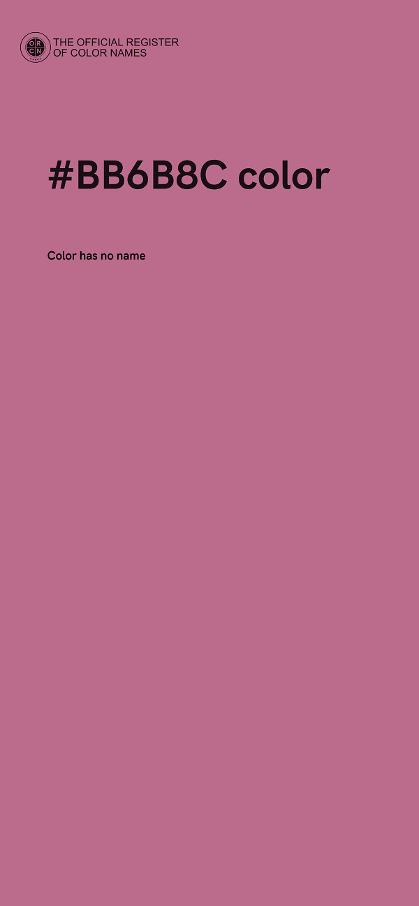#BB6B8C color image