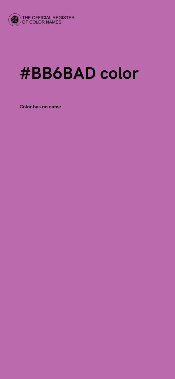 #BB6BAD color image