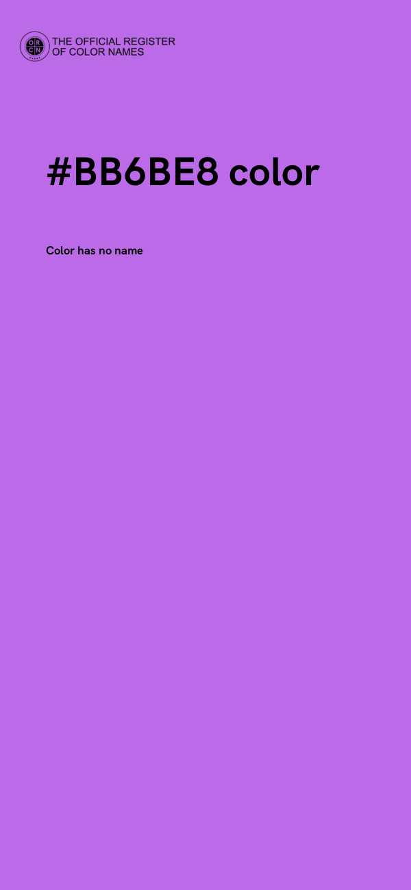 #BB6BE8 color image