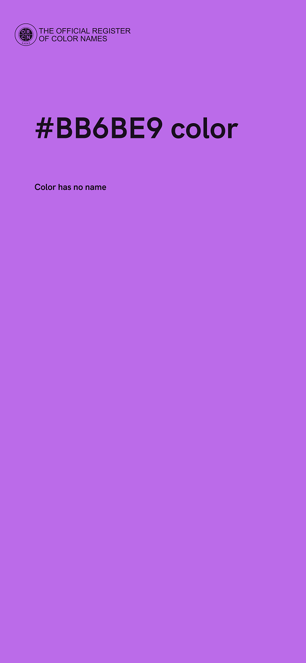 #BB6BE9 color image