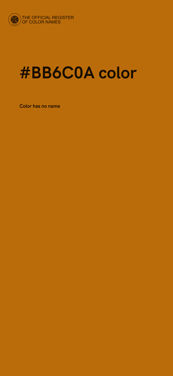 #BB6C0A color image
