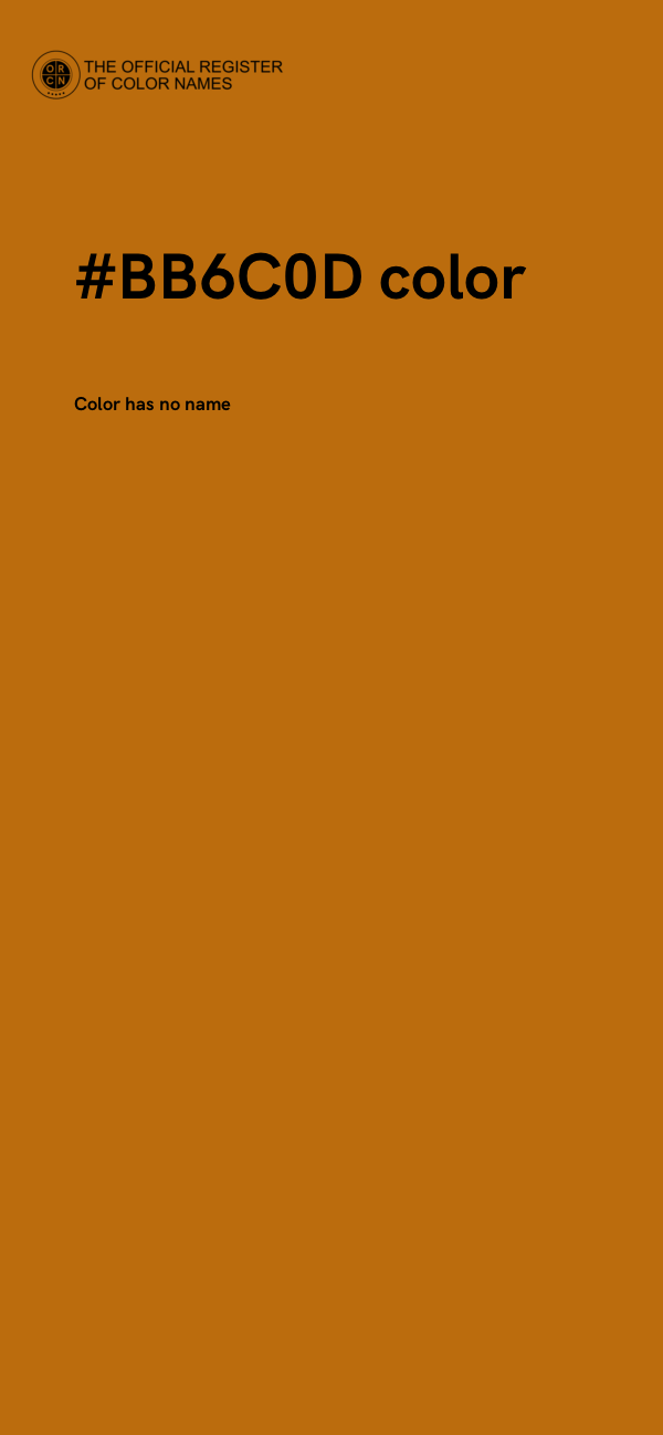 #BB6C0D color image