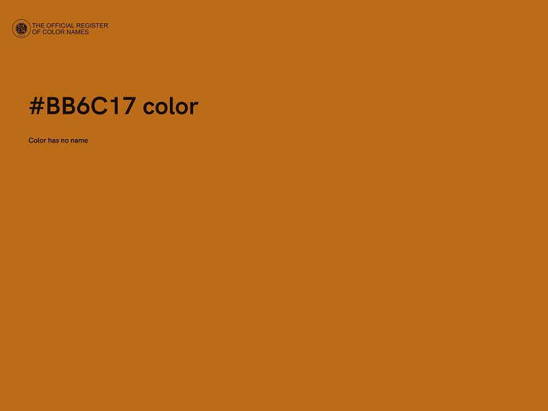 #BB6C17 color image