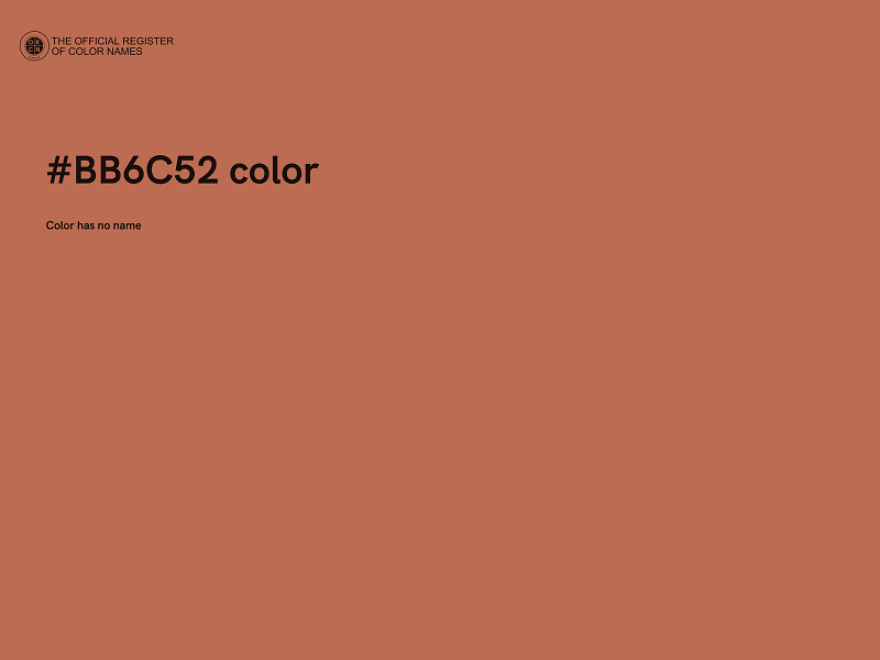 #BB6C52 color image