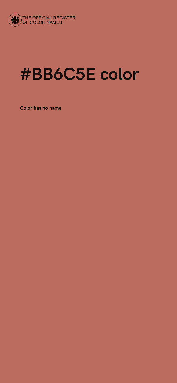 #BB6C5E color image