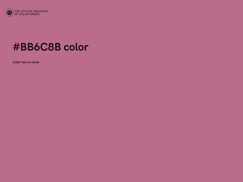 #BB6C8B color image