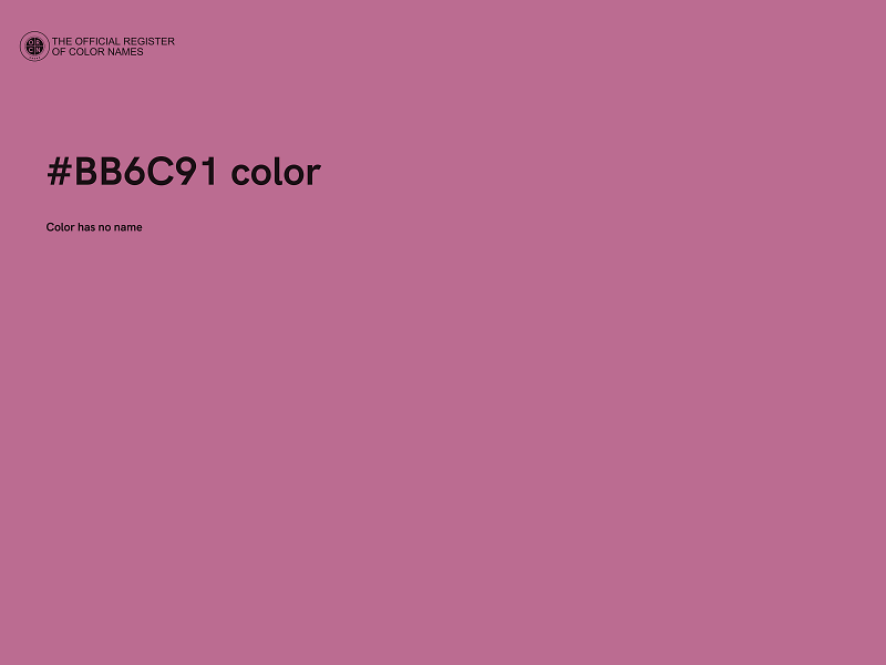 #BB6C91 color image