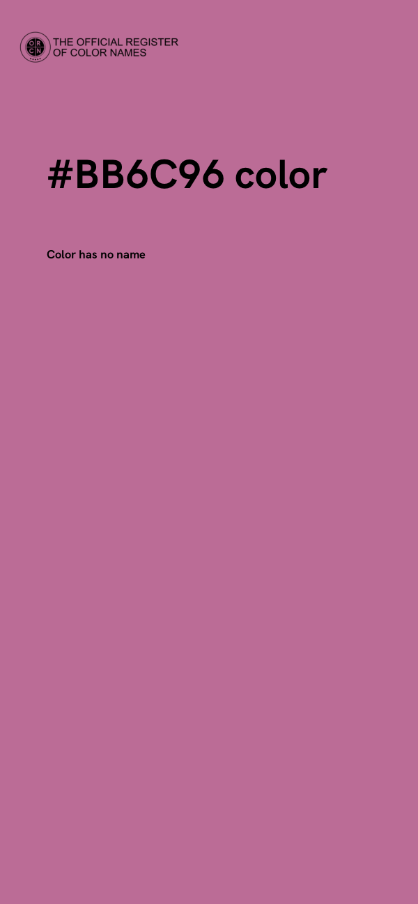 #BB6C96 color image