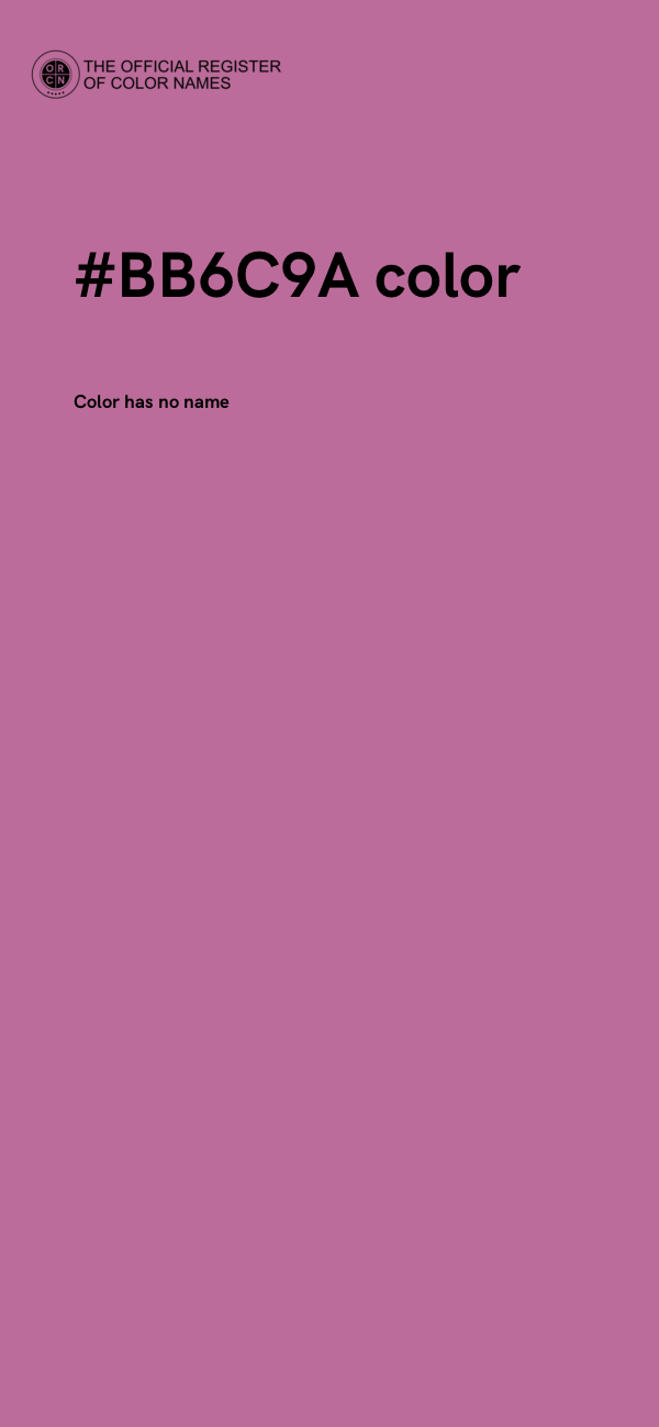 #BB6C9A color image