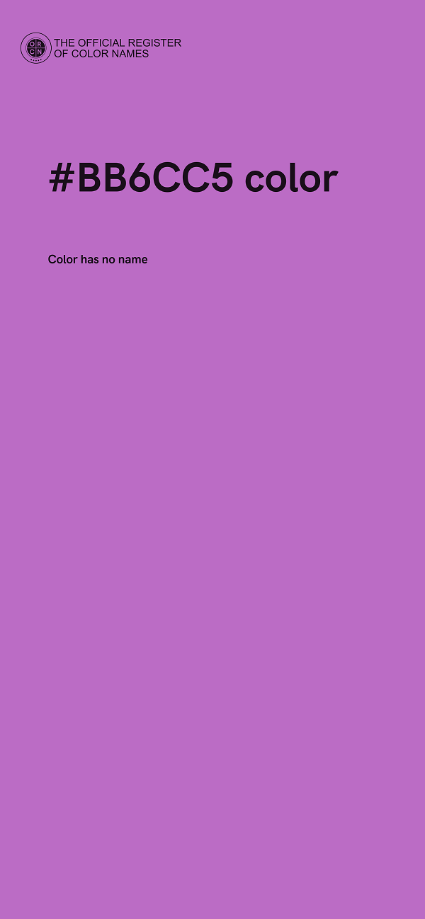 #BB6CC5 color image