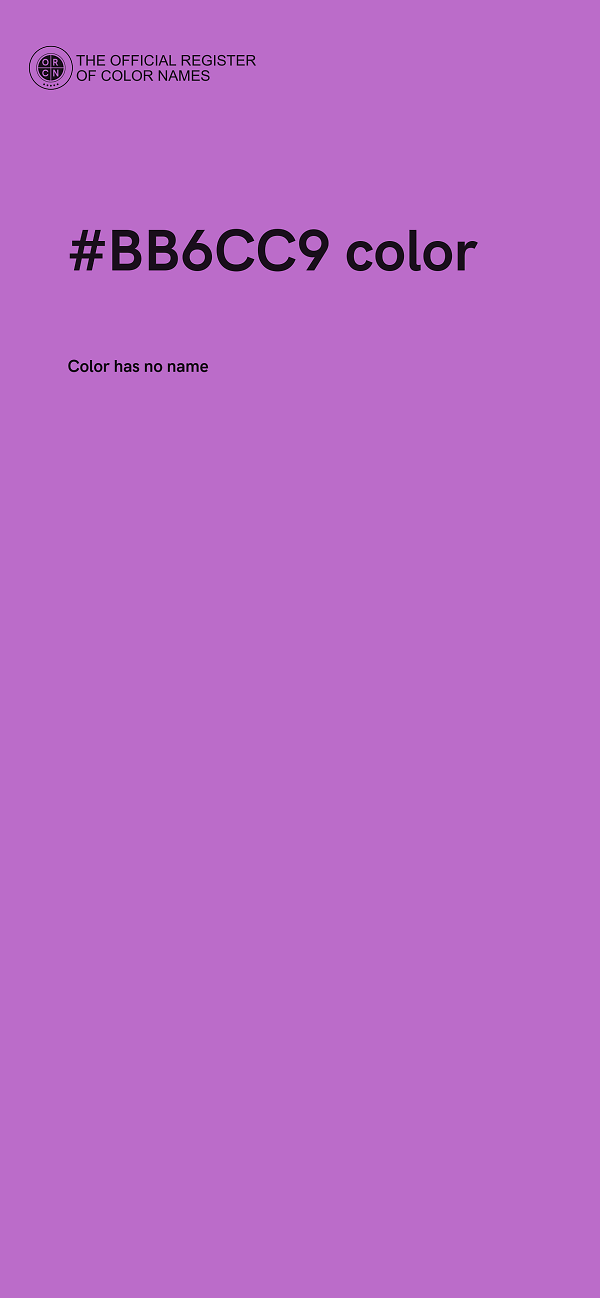 #BB6CC9 color image