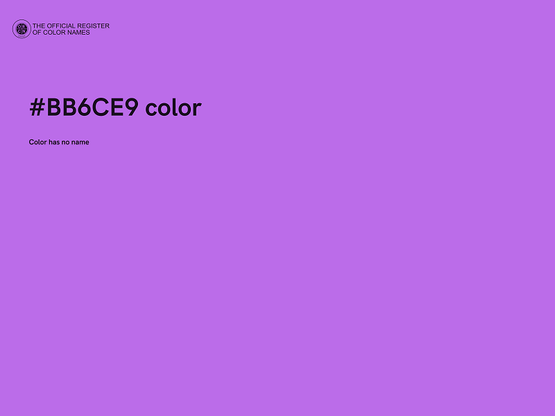 #BB6CE9 color image